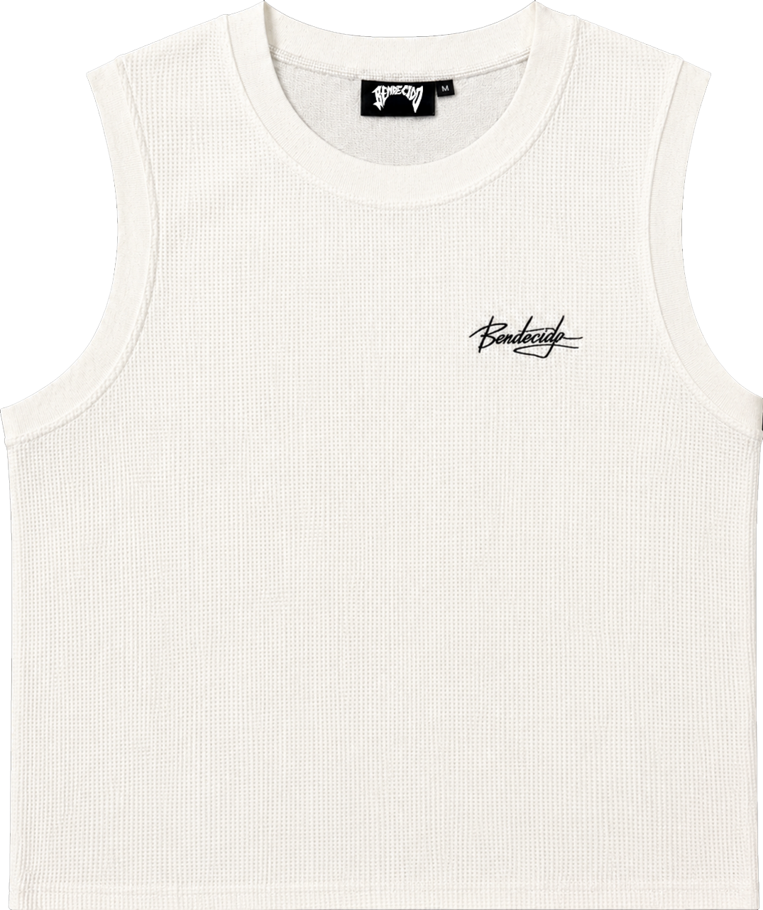 WAFFLE TANK TOP WHITE