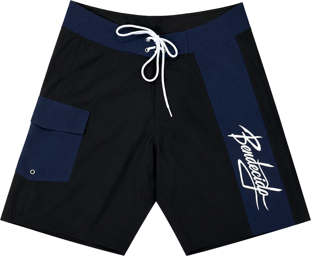 BLACK AND BLUE SWIMMING TRUNKS