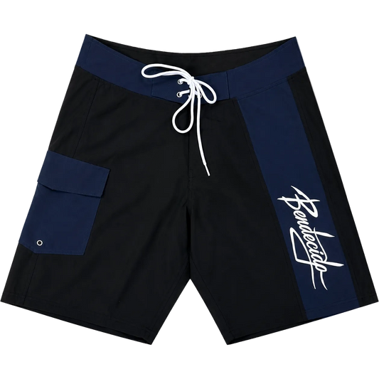 BLACK AND BLUE SWIMMING TRUNKS