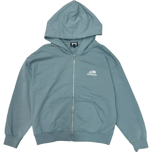 LIGHT BLUE ZIP UPS