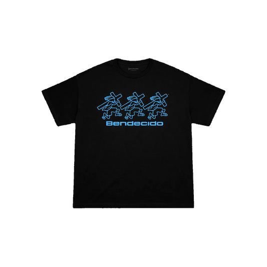 BASIC TEE BLACK/BLUE