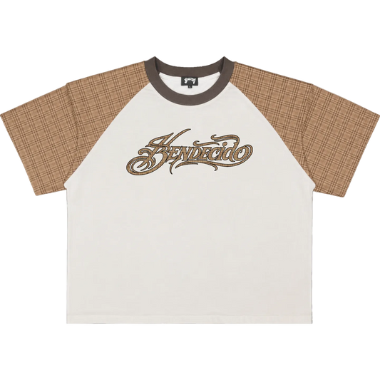 PLAID RAGLAN TEE