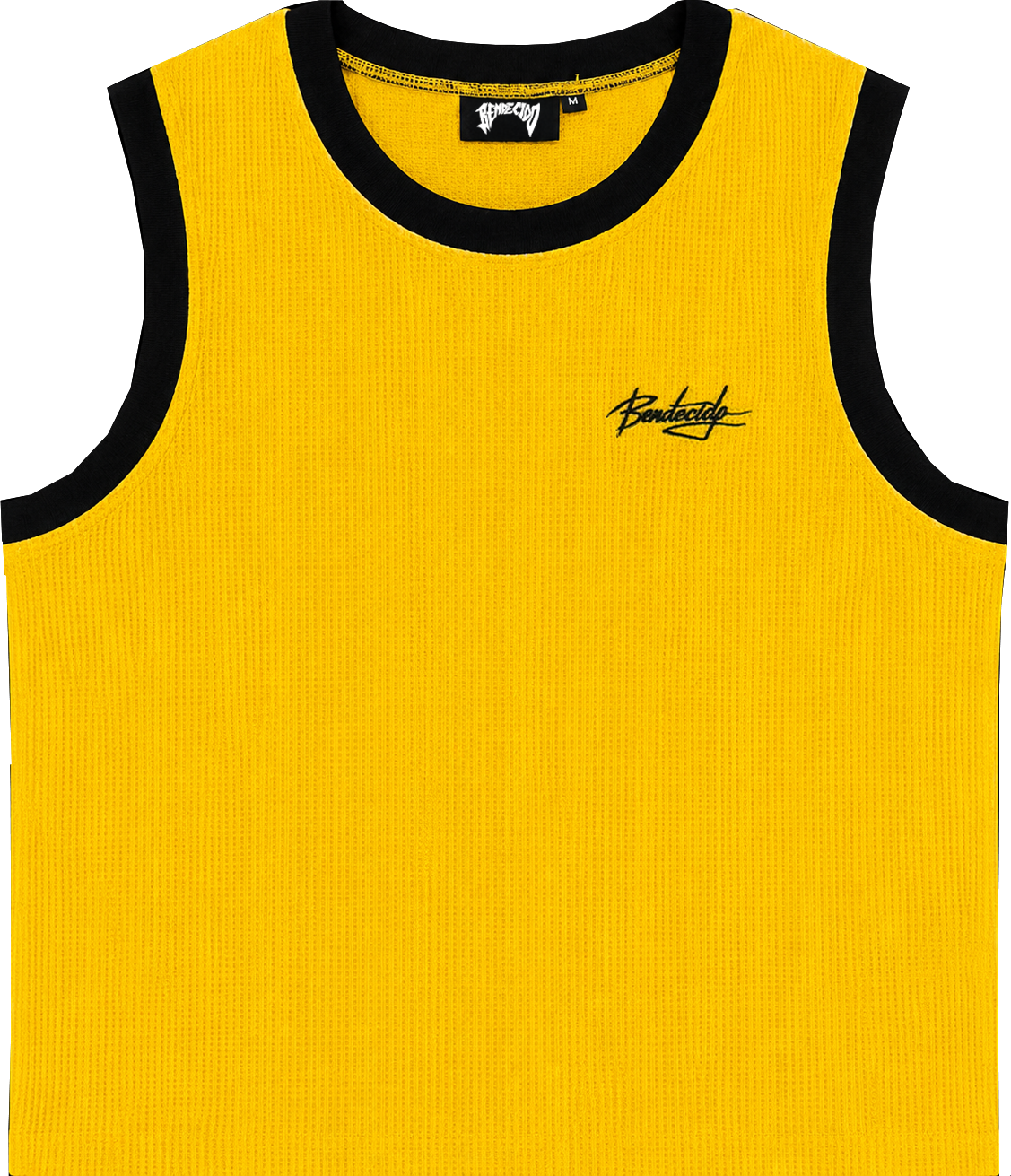 WAFFLE TANK TOP YELLOW